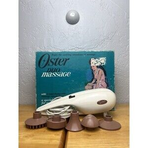 Vintage Oster Duo Massage 205-01 Vibrator Pulsation 5 Attachments Original Box